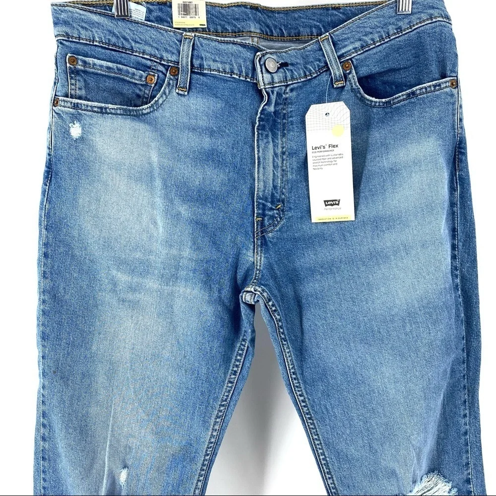 Levi's Men's 511 Slim-Fit Ripped Flex Jeans Blue Wash